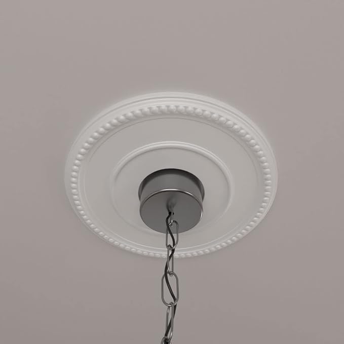 Ekena Millwork CM12BR Bradford Ceiling Medallion, 12 1/2"OD x 3 7/8"ID x 3/4"P (Fits Canopies up to 6 5/8"), Primed