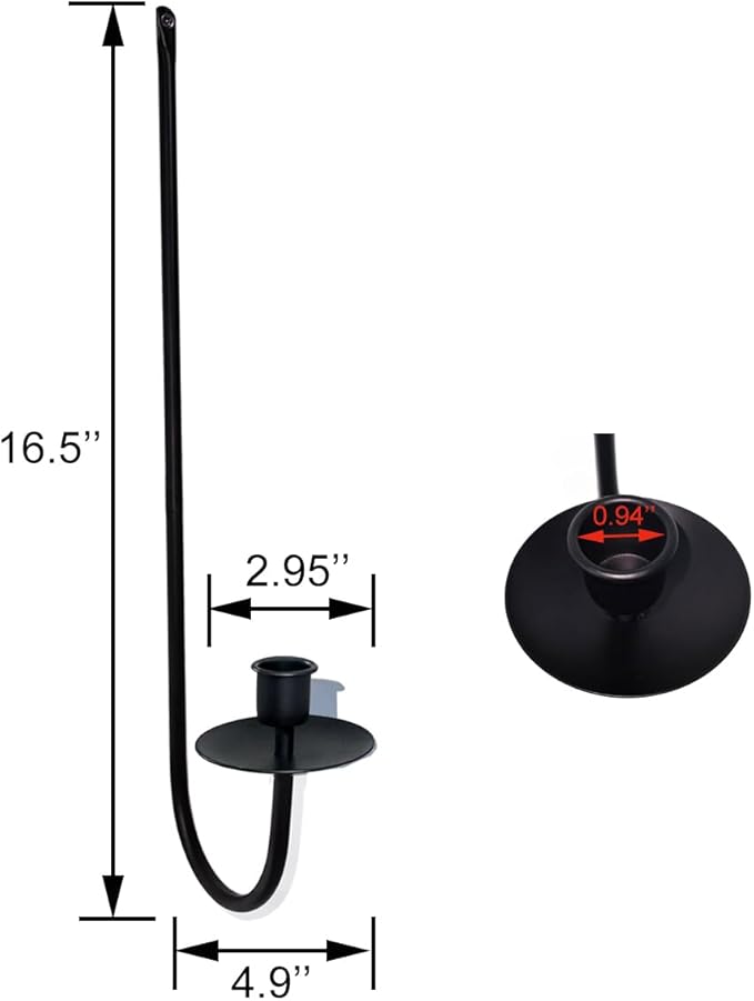 Wall Candle Holder Set of 2, Modern Candle Sconces Wall Mount Metal Holders Hanging Candle Pillar Holder for Living Room, Wedding, Farmhouse, Fireplace, Matte Black