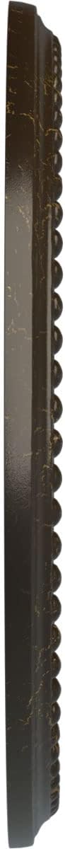 Ekena Millwork CM12BRSHC 12-1/2" x 3-7/8" x 3/4" Bradford Ceiling Medallion, Stone Hearth Crackle