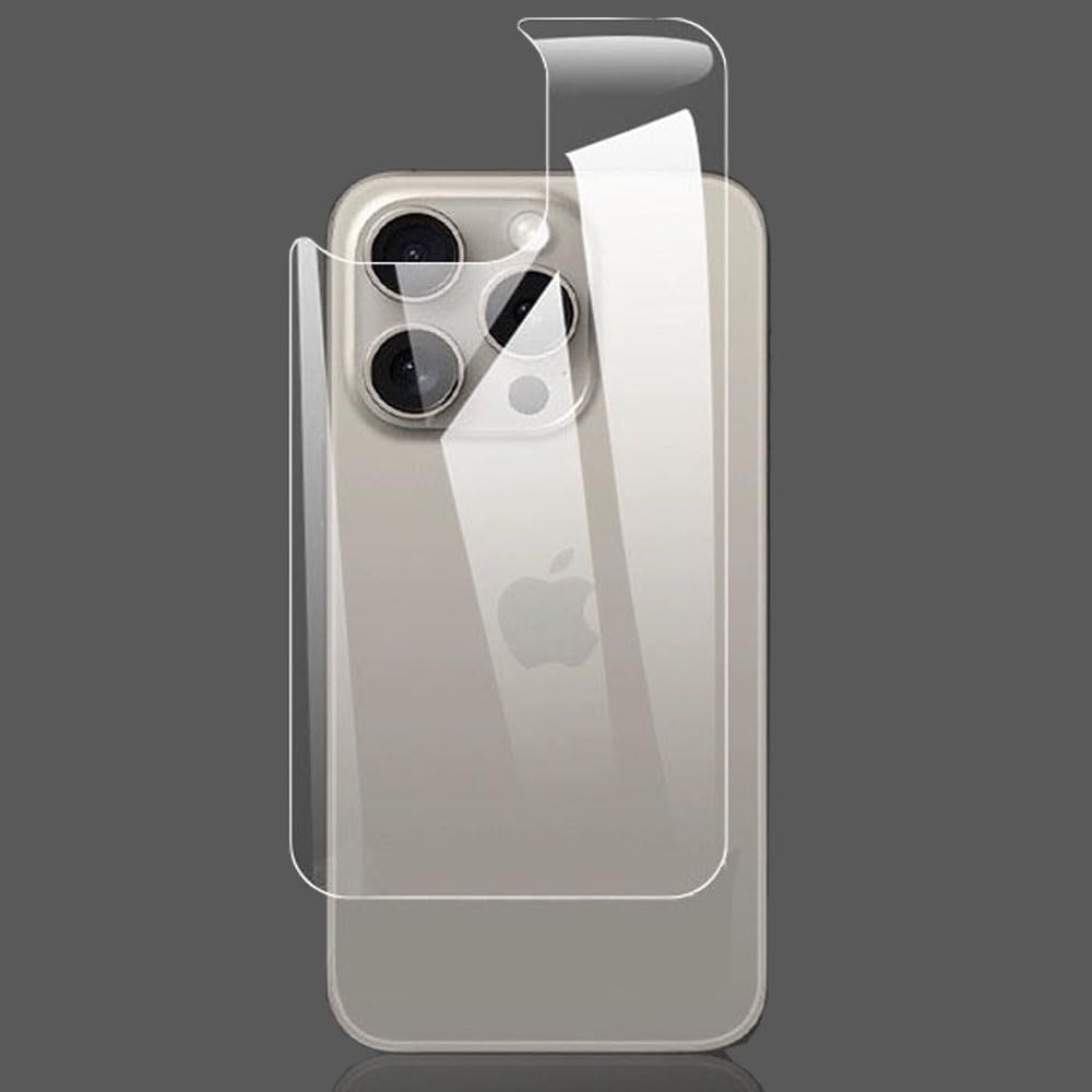 iPhone 15 Pro Max Hydrogel Film - 2Pcs Back Screen Protector, Flexible Protection, Not Glass.