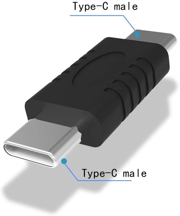 Type C Male to Type C Male Adapter Support Data Synchronization and Charging USB C to USB C Cable 3.1 Gen 2 10Gbps 60W Converter, 2-Pack