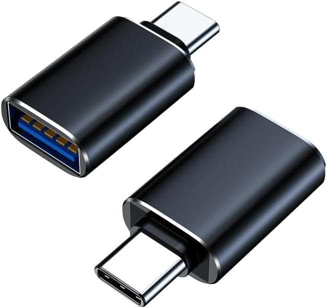 USB C to USB Adapter 2 Pack,USB C Male to USB 3.0 Female Adapter， for Apple MacBook Pro,Mac Book,iPad,Samsung Notebook,Samsung S25 S24 -（Grey）