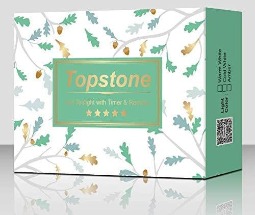 Topstone LED Candles with Remote and Timer,400+ Hours Battery Life,Realistic Flickering Flameless Votive Candles,Safe Decorative Lighting for Christmas/Wedding/Home Decor - 12 Pack Warm White