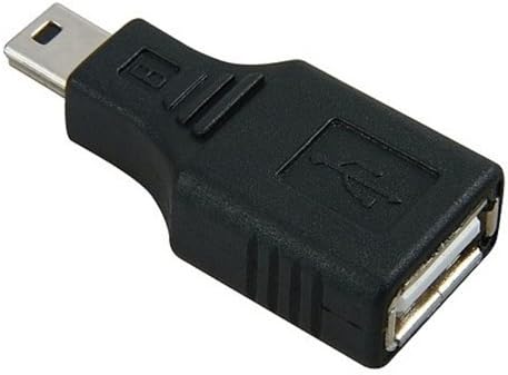 2 Pack USB 2.0 Type A to Mini USB 5-Pin Type B Female/Male Adapter - Black