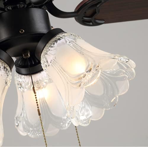 Clear & Frosted Ceiling Fans Light Covers Glass Shade, Transitional Style Replacement Glass Shade with Standard 2-1/8" Fitter Size, 4-4/5" high x 5" Diameter, Pack of 4
