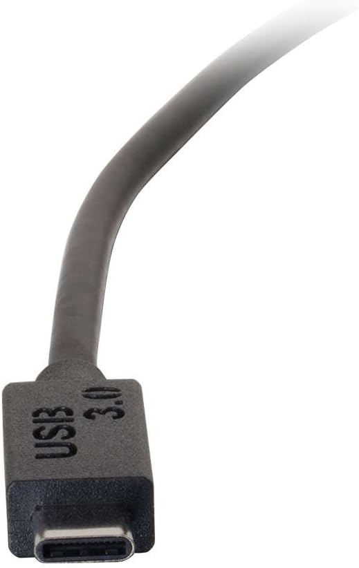 C2G USB Cable, USB 3.0 Cable, USB C to B Cable, Compatible with Thunderbolt 3 Tablet, Chromebook Pixel, Samsung Galaxy TabPro S, LG G6, Macbook, Black, 6 Feet (1.82 Meters), Cables to Go 28866