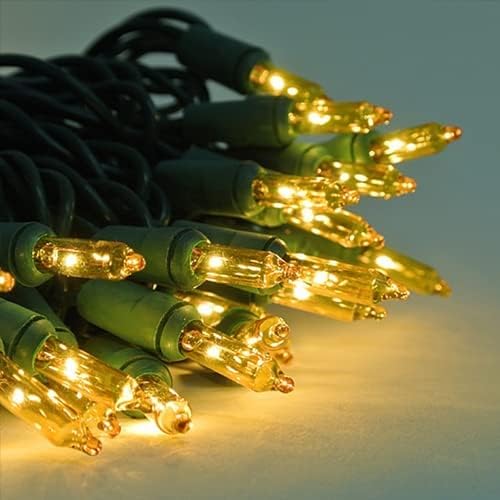 Dazzle Bright Warm White Christmas Mini String Lights, 20FT 100 Count Incandescent Waterproof Fairy Lights Plug in, Connectable Christmas Decorations for Indoor Outdoor Home Party Garden Yard