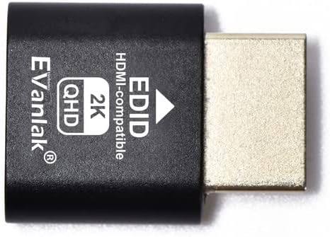 EVanlak HDMI Dummy Plug Headless Ghost Display Emulator Premium Aluminum PC（Fit Headless-1920x1080 New 3RD@60Hz）-3Pack