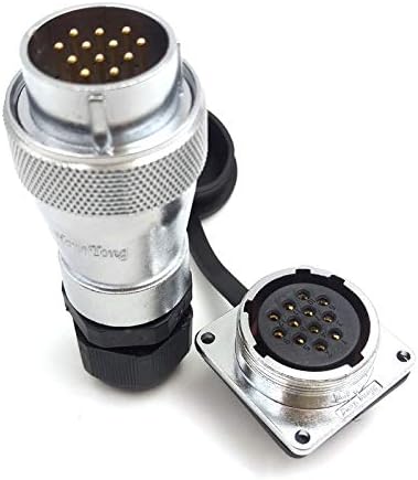 WS28 28MM 5Pin~26Pin Panel Mount Waterproof Aviation Connector, IP68 Cable Connector Plug Socket