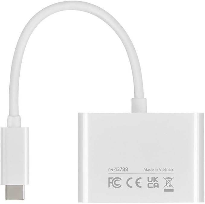 Monoprice 3-in-1 USB-C to HDMI Multiport Adapter - Compact and Portable, True Plug-n-Play, Compatible with USB C Laptops and Other Type C Devices, Supports Windows and MacOS, for Home and Office