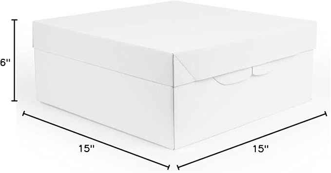 PME Square Cake Box, 15-Inch, White