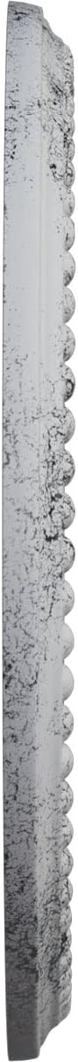 Ekena Millwork CM12BRUWC Bradford Hand-Painted Ceiling Medallion , Ultra Pure White Crackle