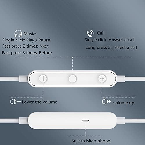 Earbuds Noise Cancelling Wired Magnetic Earphone Headphones for Samsung Galaxy A13 A23 A03S A02S A12 A22 A32 A42 A52