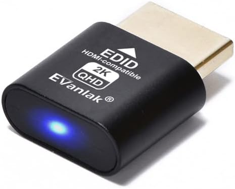 EVanlak HDMI Dummy Plug Headless Ghost Display Emulator Premium Aluminum PC（Fit Headless-1920x1080 New 3RD@60Hz）-3Pack