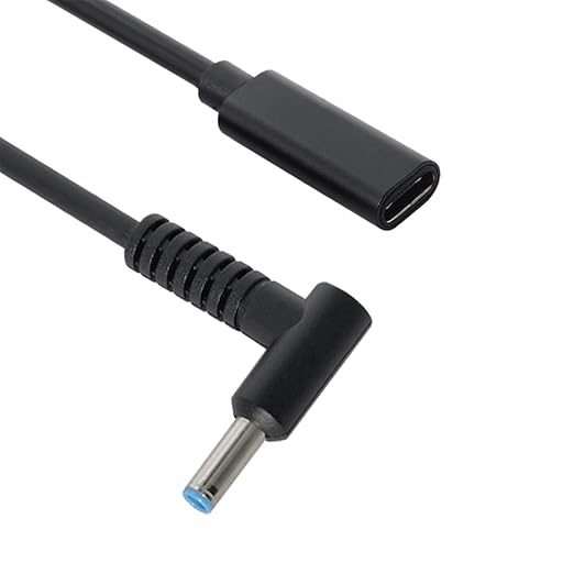 NFHK Type C USB-C Female Input to DC 4.5 * 3.0mm Power PD Charge Cable fit for Laptop 18-20V