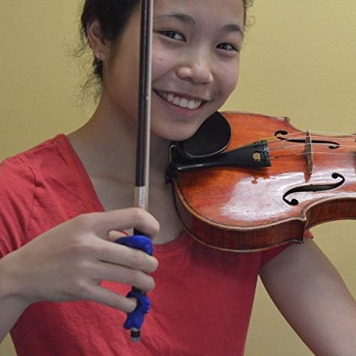 Original Bow Buddy Bright Blue 2-Piece Set: Things 4 Strings Bow Hold Buddies Violin/Viola Teaching Aid Accessory