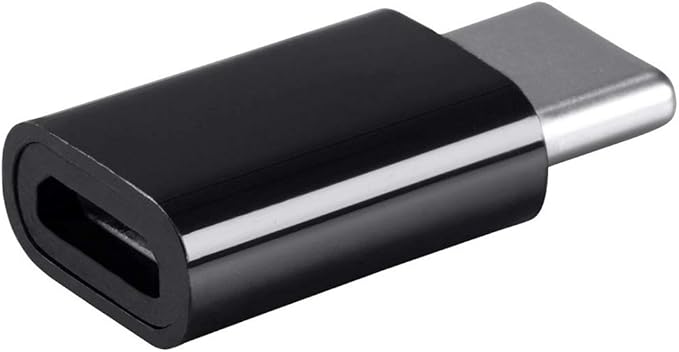 Monoprice USB-C to Micro B Adapter - Black, Male to Female with Gold Plated Contacts (Pack of 2)