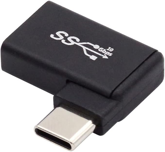 xiwai Right Angled 90 Degree OTG Adapter USB-C Type-C to USB 3.0 Female for Laptop Cell Phone