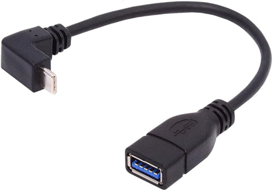 xiwai 90 Degree USB-C Type-C USB 3.1 Male to USB 3.0-A Female Adapter 10Gbps OTG Data Power Cable 20cm Up Down Angled