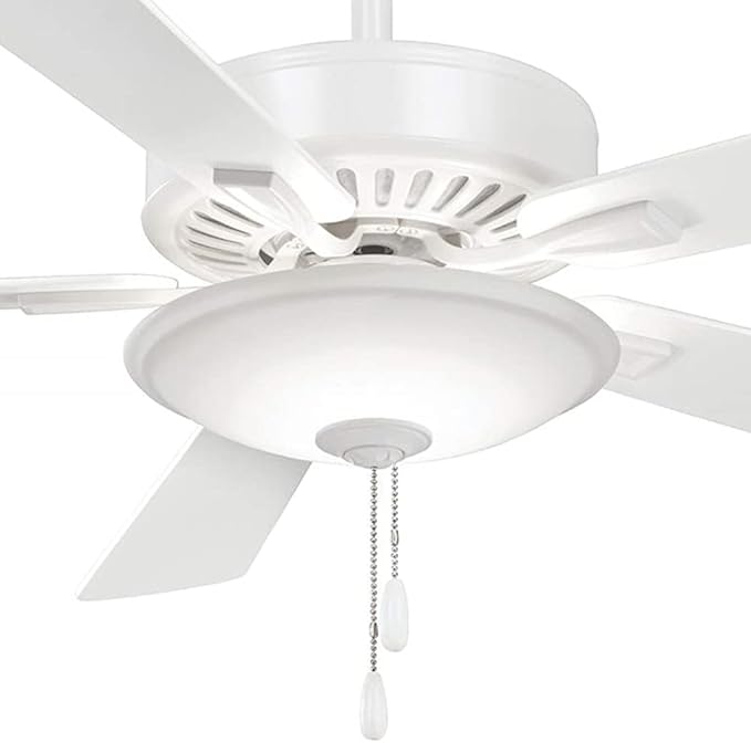 Ceiling Fan Pull Chain 12 inch Wooden Pull Chain Extension Fan Chain Extender Ceiling Fan Pulls Ornament with Ball Fan Chain Connector for Ceiling Fan Light, 1PCS (White Wood)