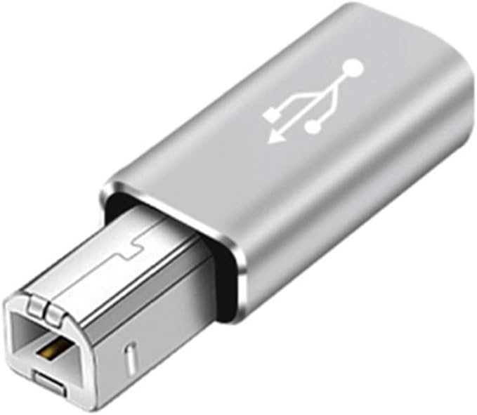 USB C Female to Printer Male USB B Convert Adapter Type C to MIDI Connector for Printer MIDI Electric Piano &Type-C Device/Laptop 2pcs