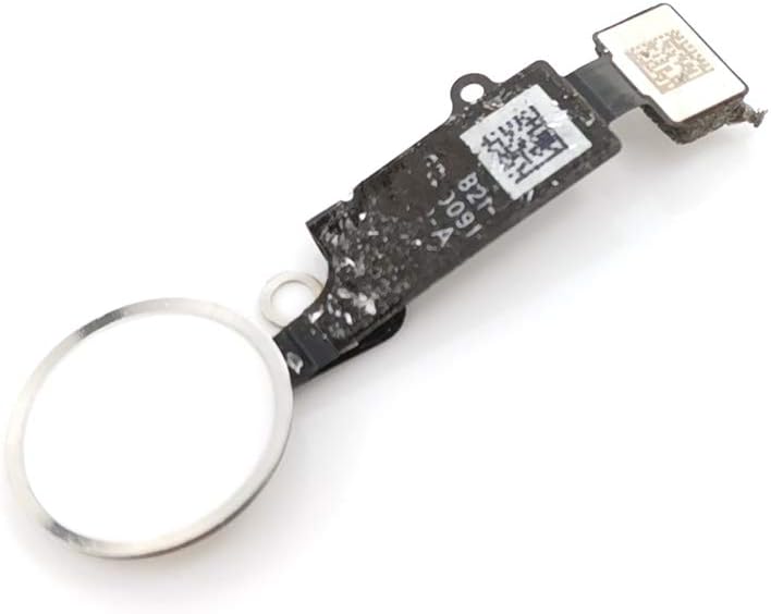 Home Button Key Fingerprint Touch ID Flex Cable Assembly Replacement for iPhone 7 and 7 Plus (Silver)