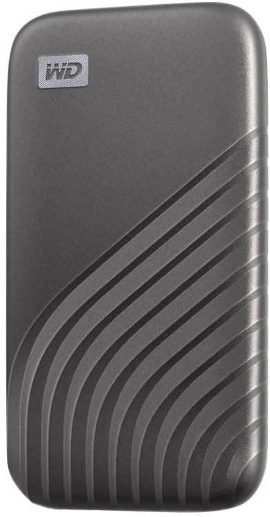 Western Digital 500GB My Passport SSD Portable External Solid State Drive, Gray, Sturdy and Blazing Fast, Password Protection with Hardware Encryption - WDBAGF5000AGY-WESN
