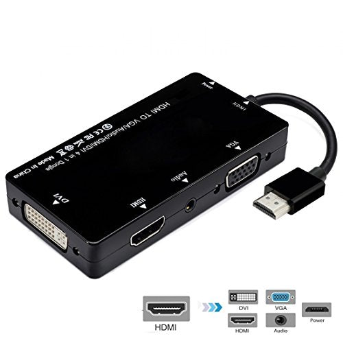 chenyang HDMI to VGA ＆ Audio ＆ HDMI ＆ DVI 4in1 Dongle Adapter Multiport Splitter Converter for PS3 HDTV PC Monitor Projector
