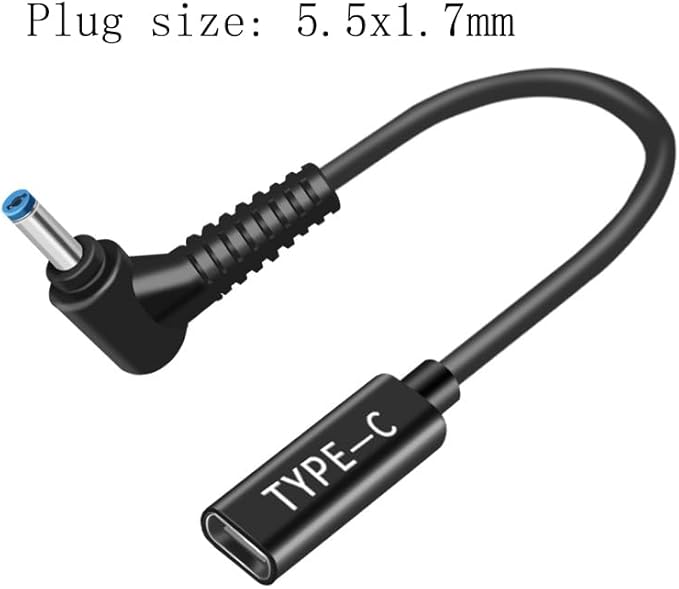 5.5 x 1.7 mm USB C Male to Female Connector, 19V DC Adapter Made for Acer Laptop Series