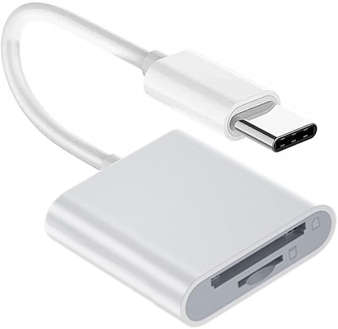 NFHK USB 2.0 Type C USB-C to TF Micro SD SDXC SDHC Card Reader Adapter Compatible with MacBook Laptop Tablet Phone