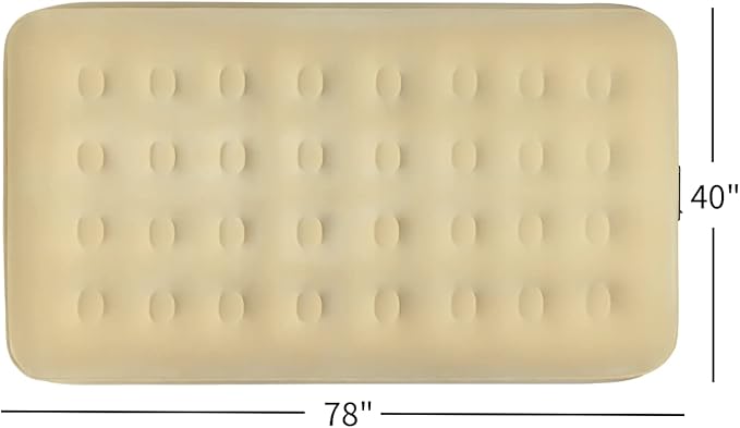 Simpli Comfy Twin Replacement Air Mattress with Built-in Pump – Compatible with EZ Bed, Use Alone or with Frame, Fast Inflation, Portable and Easy Storage