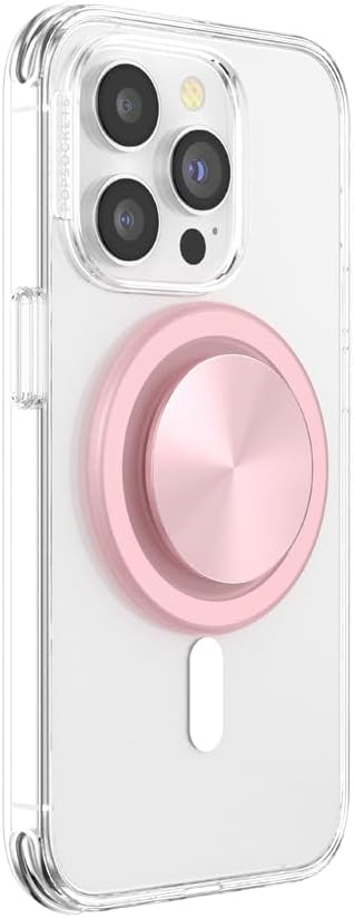 PopSockets Phone Grip with Expanding Kickstand, Wireless Charging Compatible, Adapter Ring for MagSafe Included - Pinky