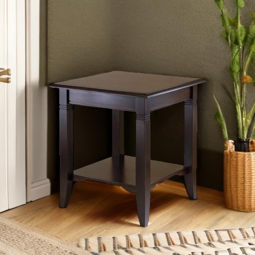 Winsome Nolan End Table, for Living Room, Bedroom, Cappuccino