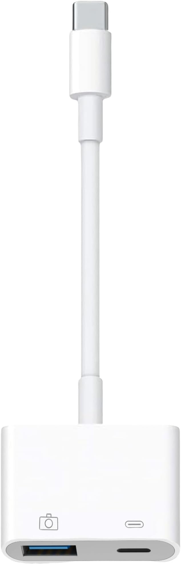 Apple MFi Certified USB C to USB Adapter with 100W PD Charge Port, USB C Male to USB 3.0 Female OTG Cable Converter Compatible with MacBook Pro Air, Tablets, iPhone 17/16/15 Series (White-2)