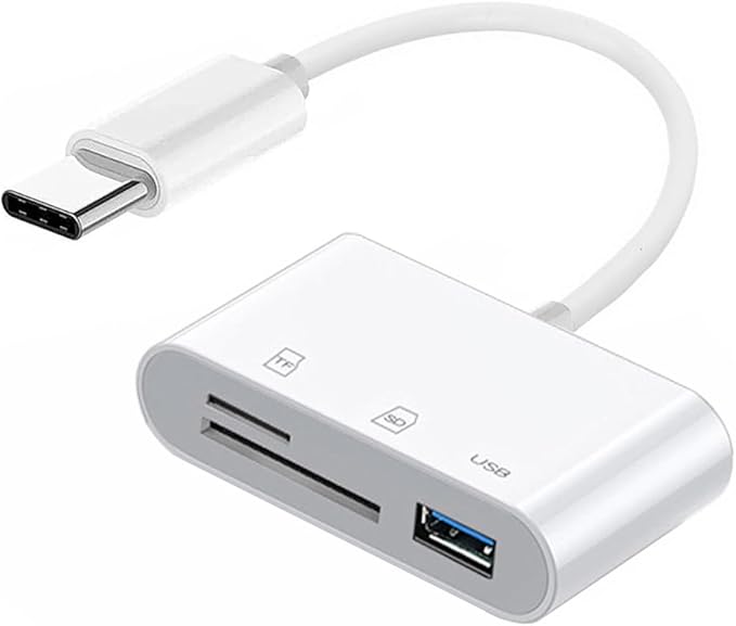 NFHK USB 2.0 Type C USB-C to TF Micro SD SDXC USB Female Card Reader Adapter Compatible with MacBook Laptop Tablet Phone
