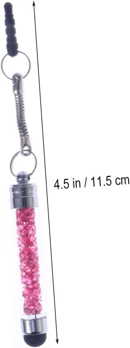 Hemobllo Mini Stylus Pen - 8 Pcs Crystal Capacitive Stylus for Universal Touch Screens, Portable with 3.5mm Jack