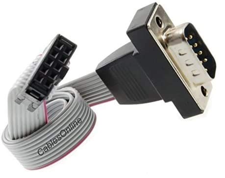 CablesOnline, DB9 Male to 10-Pin (2x5) IDC Female Motherboard Header RS232 Serial Adapter Cable, AD-I01