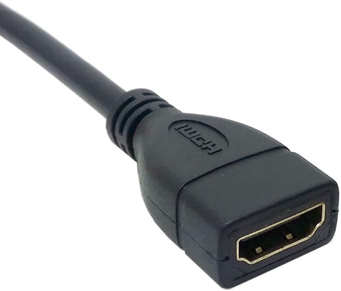 chenyang CY HDMI Extension Cable,HDMI 1.4 Male to Female 90 Degree Left Angled Extension Cable 0.5m