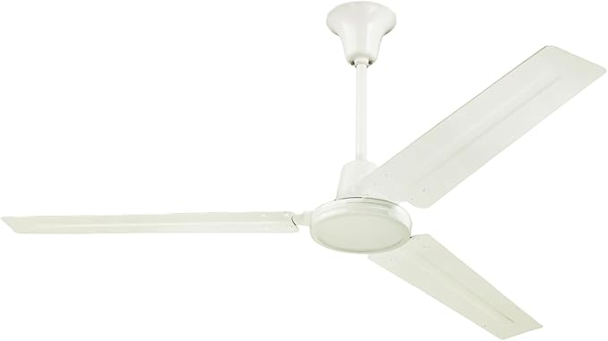Westinghouse 7840900 Industrial 56-Inch Three-Blade Ceiling Fan with J-Hook Installation System, White, Wall Control