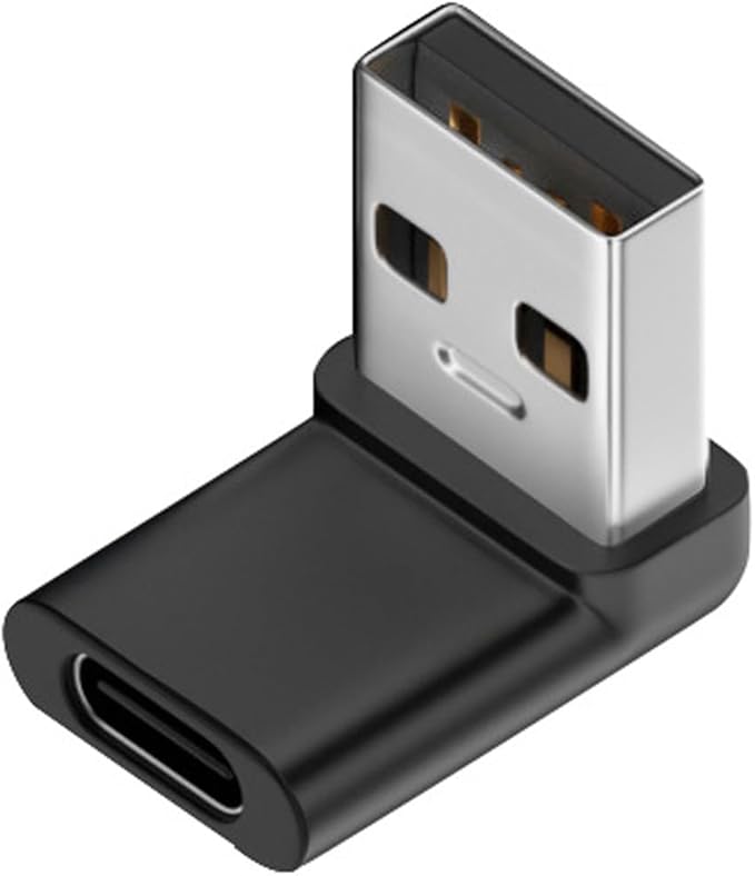 CY USB-C Type C Female 90 Degree Up Angled to USB 3.0 A Male Data Adapter for Laptop Desktop