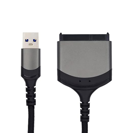 NFHK 5Gbps USB 3.0 Type-A to SATA 22 Pin Adapter Cable for 2.5" Hard Disk Driver SSD