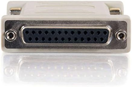 C2G Legrand Null Modem Adapter, DB25 Male to Female RS232 Serial Adapter, Beige 1.5 InchSerial Cable Adapter, 1 Count, C2G 02469