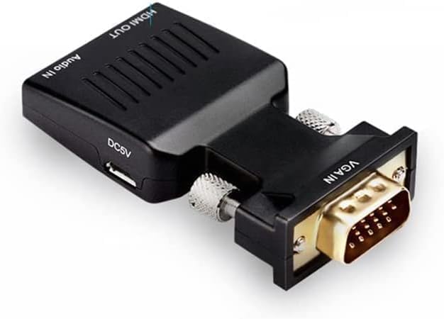 VGA to HDMI Adapter Converter with Audio AUX Cable 1080P 60Hz Resolution with Audio Support for Computer, PC, Laptop, Monitor, Beamer, HDTV UVM