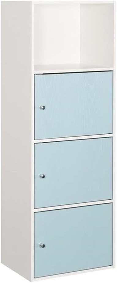Convenience Concepts Xtra Storage 3 Door Cabinet with Seafoam and White Wood Finish