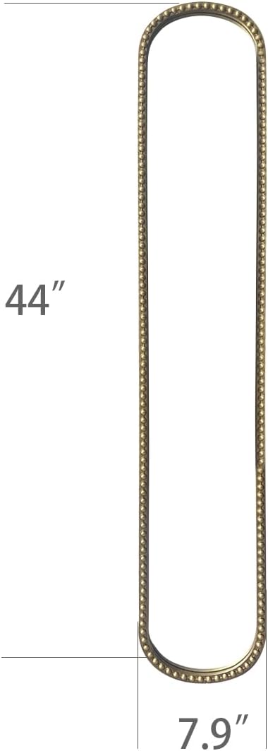 Long Skinny Mirror for Wall,Gold Narrow Oval Mirror for Entryway Bath,Metal Frame with Gold Decor Mirrors,7.9X 44 2-Pack