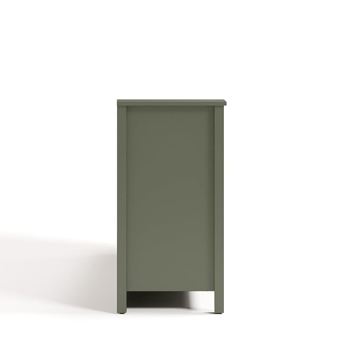 Storkcraft Alpine 6-Drawer Dresser (Olive) – GREENGUARD Gold Certified, Green Dresser for Bedroom, Kids & Nursery Storage Drawers, Safety Interlocking Drawers, Pre-Installed Tracks, Kids Bedroom