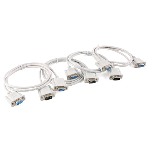 Serial Cable Female to Female DB9 Adapter Cable RS232 Extension Wire Cross Hole to Hole 1.4m Length