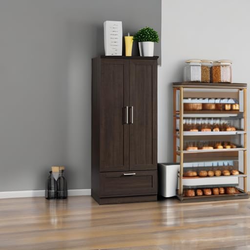 Sauder HomePlus Wardrobe/Pantry cabinets, L: 28.98" x W: 20.95" x H: 71.18", Dakota Oak finish