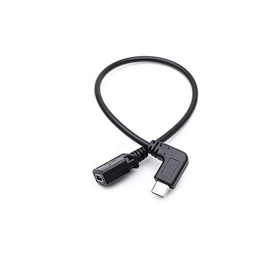 2-Pack 90 Degree USB Type C Male to Mini USB femlae Cable,USB 3.1 Male to Mini 5-Pin B USB Female Adapter for Laptop Adapter Converter for Laptop