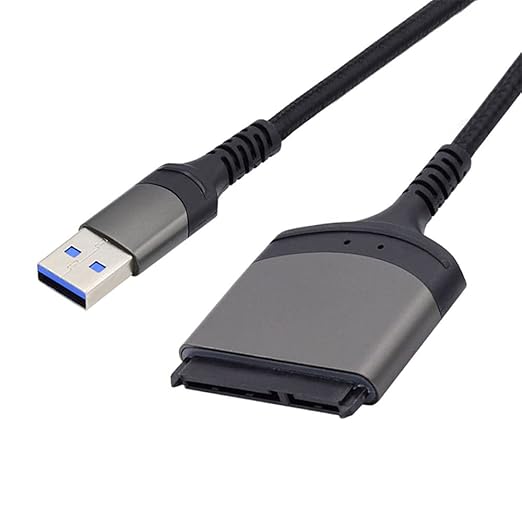 NFHK 5Gbps USB 3.0 Type-A to SATA 22 Pin Adapter Cable for 2.5" Hard Disk Driver SSD